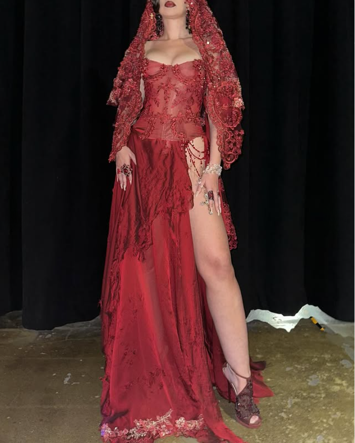Sexy Burgundy Off Shoulder Sheath Split Long Party Dress Birthday Outf – ModelDressy