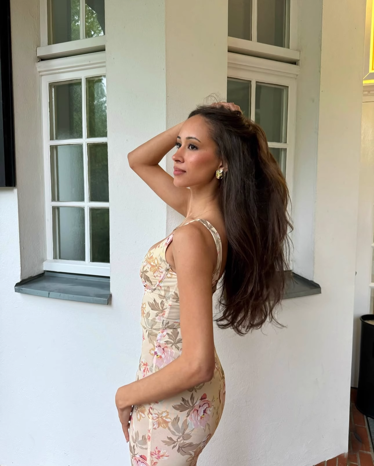 Simple Fashion Mermaid Floral Design A-line Women Party Dress, D1411
