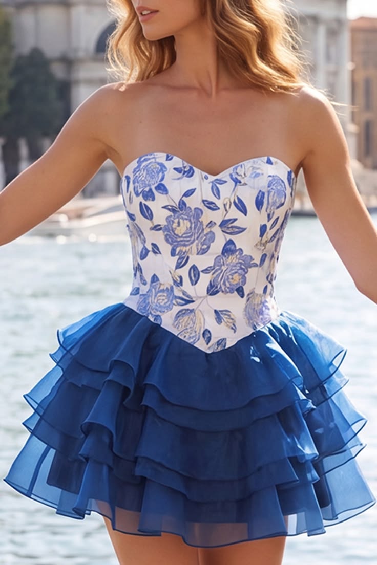 Unique Homecoming Dress Sweetheart Tulle A-Line Flower Back to School Outfits Party Dress D7777