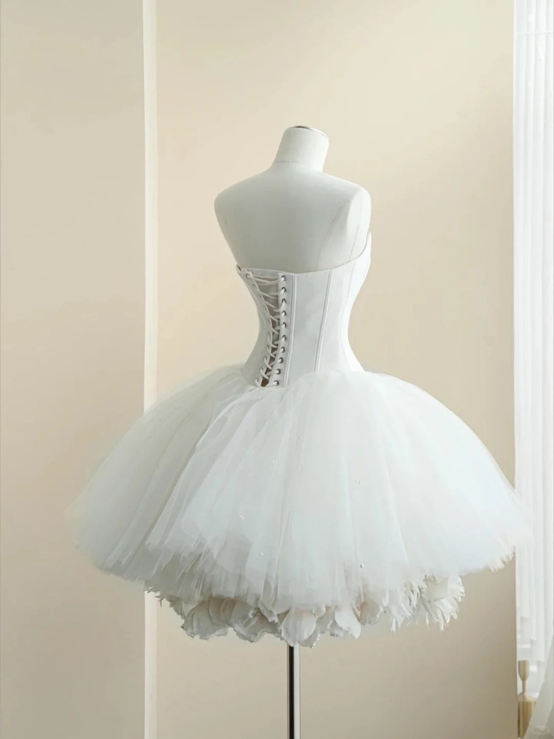 Elegant Homecoming Dress Strapless Tulle Back to School Outfits Party Dress  D6490