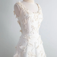 Vintage White 3D Grapes Applique Design A-Line Short Homecoming Dress Party Dress D1669
