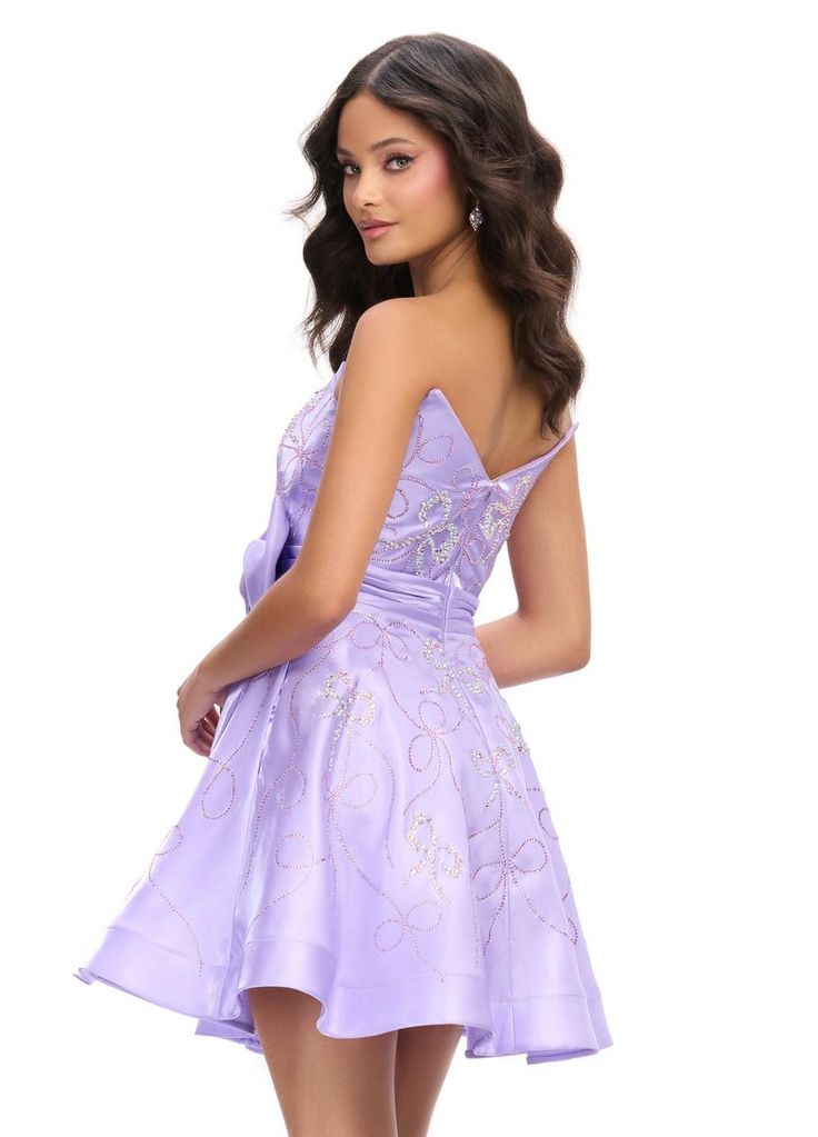 Unique Homecoming Dress Sweetheart Beading Bowknot Back to School Outfits Party Dress  D7741