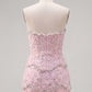 Unique Homecoming Dress Sweetheart Flower Beading Cascade Back to School Outfits Party Dress D7815