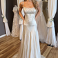 New Arrival Spaghetti Straps A-Line Beading Long Wedding Dress Bridal Dress, D775