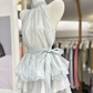 Simple Homecoming Dress Halter Pearl Back to School Outfits Party Dress  D6581
