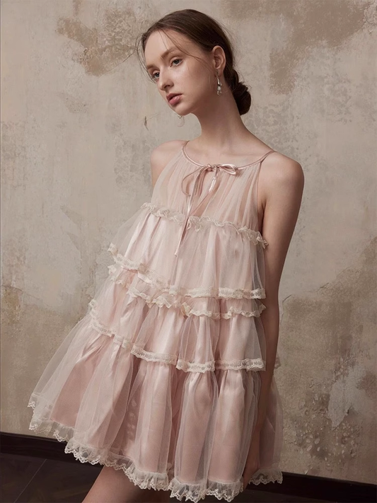New Fashion Champagne A-line Tulle Short Party Dress Homecoming Dresses D1450