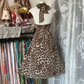 Vintage Leopard Print Halter Dress Design A-Line Homecoming Dress Party Dress D1677