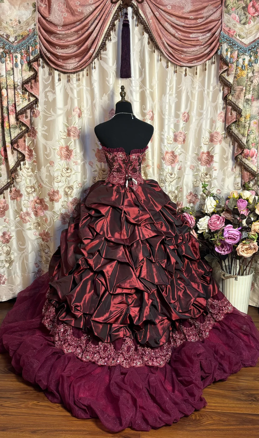 Formal Strapless A-Line Sequins Birthday Ball Gowns Formal Evening Gowns, D1120