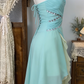 Beauty Homecoming Dress Sweetheart Rinestone Hi-Lo Back to School Outfits Party Dress  D6504