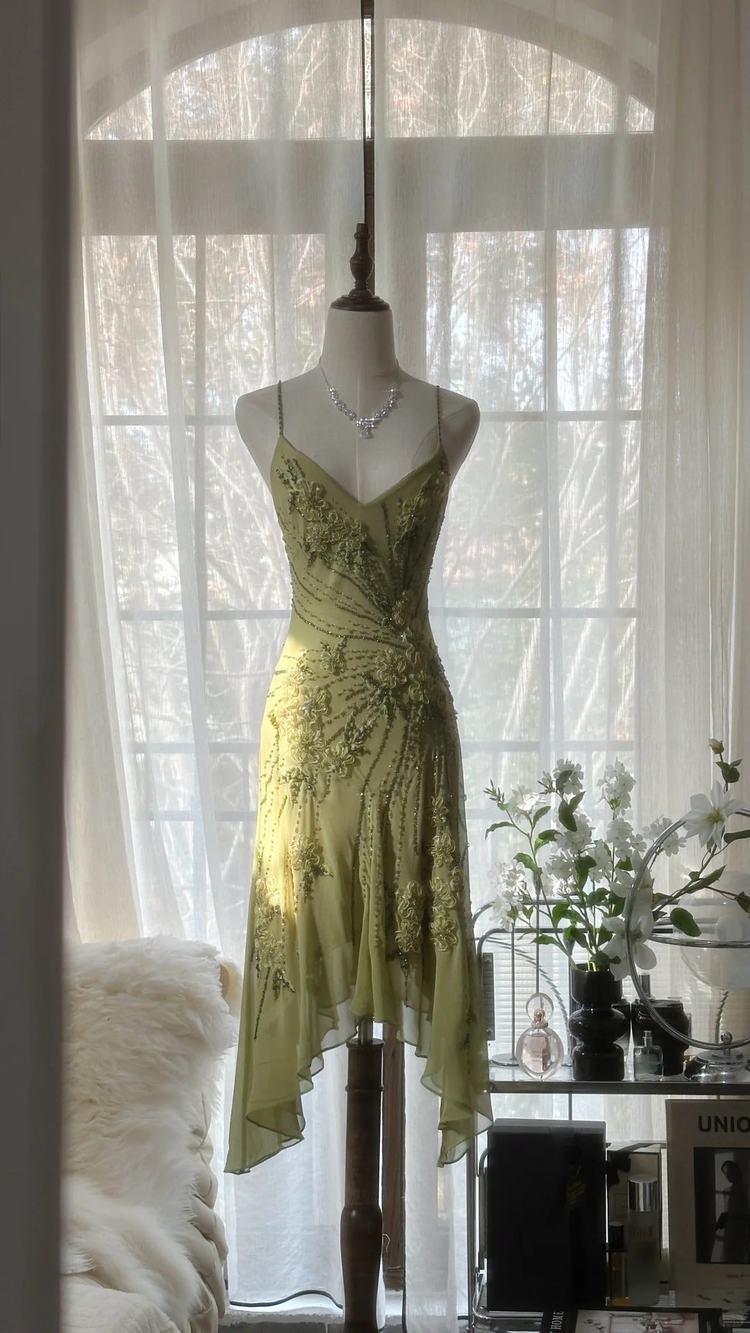 Pretty Homecoming Dress V Neck Beaded Backless Dress Back to School Outfits Party Dress  D6426