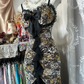 Vintage Leopard Print Sweetheart Design Mermaid Spaghetti Strap Prom Dress Evening Dress D1682