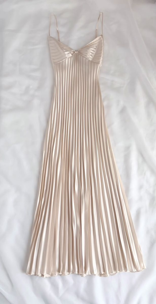 Hellrosa Spaghettiträger A-Linie Satin Langes Partykleid Schlichtes Ballkleid, D700