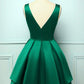 Simple Homecoming Dress V Neck Cascade Short Prom Dress Back to School Outfits Party Dress  D6102