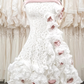 Vintage 3D Flowers Applique Strapless Design A-Line Short Homecoming Dress Party Dress D1668