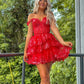 Stunning Homecoming Dress Sweetheart Lace Cascade Back to School Outfits Party Dress D6848
