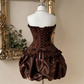 Charming Homecoming Dress Sweetheart Pleated Applique Flouncing Bowknot Back to School Outfits Party Dress  D7392