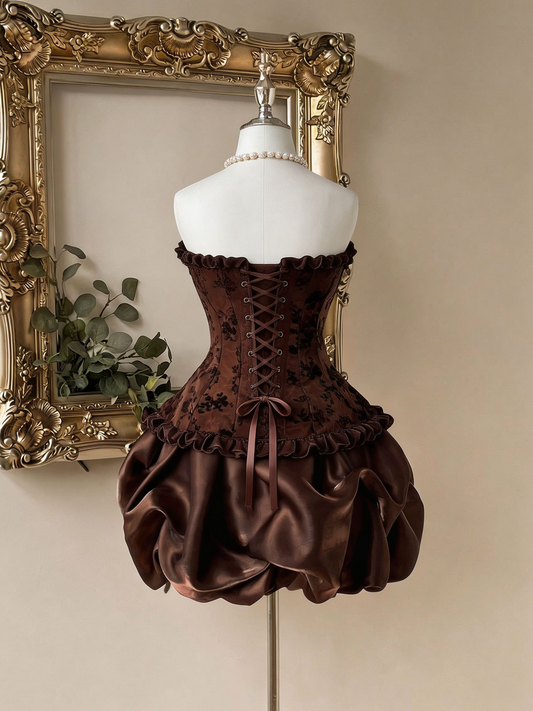Charming Homecoming Dress Sweetheart Pleated Applique Flouncing Bowknot Back to School Outfits Party Dress  D7392