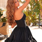 Unique Homecoming Dress Strapless A-Line Rinestone Back to School Outfits Party Dress D7792
