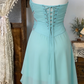 Beauty Homecoming Dress Sweetheart Rinestone Hi-Lo Back to School Outfits Party Dress  D6504