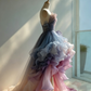 2026 A Line Homecoming Dress Ombre Strapless Short Back to School Prom Dress Birthday Outfits  D4780