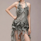 Charming Homecoming Dress Halter Soutache Hi-Lo Back to School Outfits Party Dress  D7376