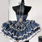 Unique Homecoming Dress Halter Cascade Bowknot Back to School Outfits Party Dress  D7722