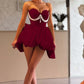 Fashionable Homecoming Dress Sweetheart Pearl Back to School Outfits Party Dress D7844