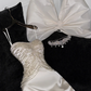 Elegant Ivory Sweetheart Satin Beaded Design Gorgeous Mermaid Floor-length Wedding Dress D1637