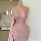 Chic Homecoming Dress One Shoulder Beading Soutache Sequins Back to School Outfits Party Dress  D7402