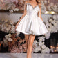 Beauty Homecoming Dress Strapless Rinestone Bowknot Pleated Flouncing Back to School Outfits Party Dress D7104