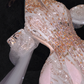 Gorgeous Shiny Pink Beaded Sequined Design A-Line Prom Dress Evening Dress D1690