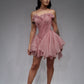 Charming Homecoming Dress Strapless Pleated Back to School Outfits Party Dress  D7391