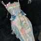 Chic Spaghetti Strap Embroidery Sequins Hugging Mermaid Flower Rinestone Long Party Dress Prom Gown Evening Dress D7490