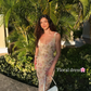Simple Fashion Mermaid Floral Design A-line Women Party Dress, D1411