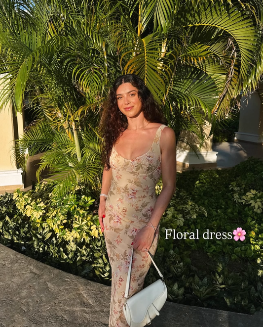 Simple Fashion Mermaid Floral Design A-line Women Party Dress, D1411