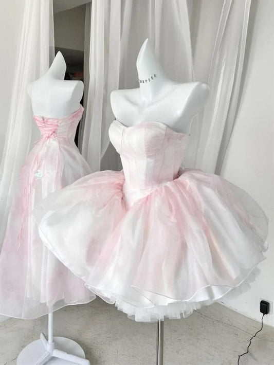 Beautiful Homecoming Dress Sweetheart Pleated Tulle Back to School Outfits Party Dress D7287