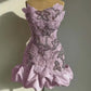 Chic Homecoming Dress Strapless Pleaed Beading Flower Rinestone Back to School Outfits Party Dress  D7400