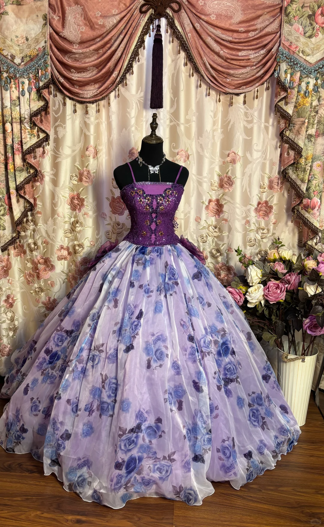 Lilac Straps A-Line Chiffon Quinceanera Dresses Sweet 16 Birthday Ball Gowns, D1144