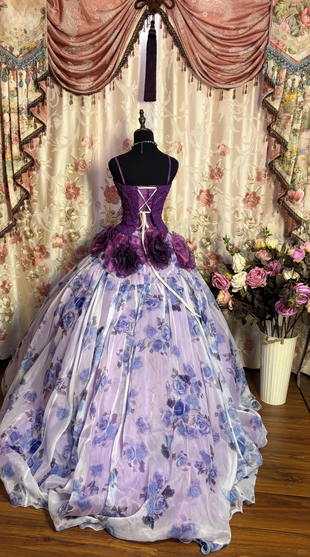 Lilac Straps A-Line Chiffon Quinceanera Dresses Sweet 16 Birthday Ball Gowns, D1144
