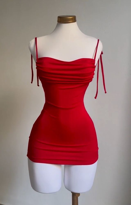 Sexy Red Straps Sheath Backless Short Party Dresses Homecoming Dresses, D1317