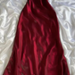 Wine Red Spaghetti Straps Sheath Long Evening Party Dress MD7429