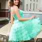 Unique Homecoming Dress Sweetheart Flower Tulle Cascade Back to School Outfits Party Dress D7770