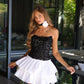Fashionable Homecoming Dress Strapless Sequins Cascade Back to School Outfits Party Dress D7831