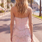 Unique Homecoming Dress Sweetheart Flower Beading Cascade Back to School Outfits Party Dress D7815