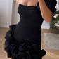 Beauty Homecoming Dress One Shoulder Cascade Back to School Outfits Party Dress D7109