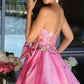 Beauty Homecoming Dress Strapless Pleated Bowknot Back to School Outfits Party Dress D7108