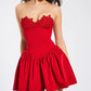 Charming Homecoming Dress Sweetheart Applique Pleated Back to School Outfits Party Dress  D7331