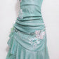 Fashion Mint Green Sparkling Sequin Spaghetti Strap Ruffled Hem Short 16th Birthday Party Dress Homecoming Dress D1529