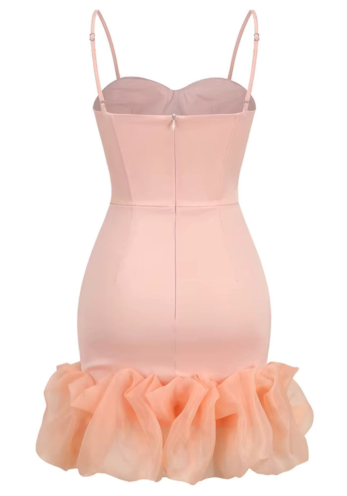 Stunning Homecoming Dress Spaghetti Strap Pleated Flouncing Back to School Outfits Party Dress D7894