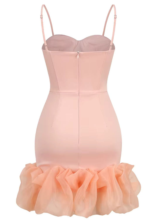 Stunning Homecoming Dress Spaghetti Strap Pleated Flouncing Back to School Outfits Party Dress D7894
